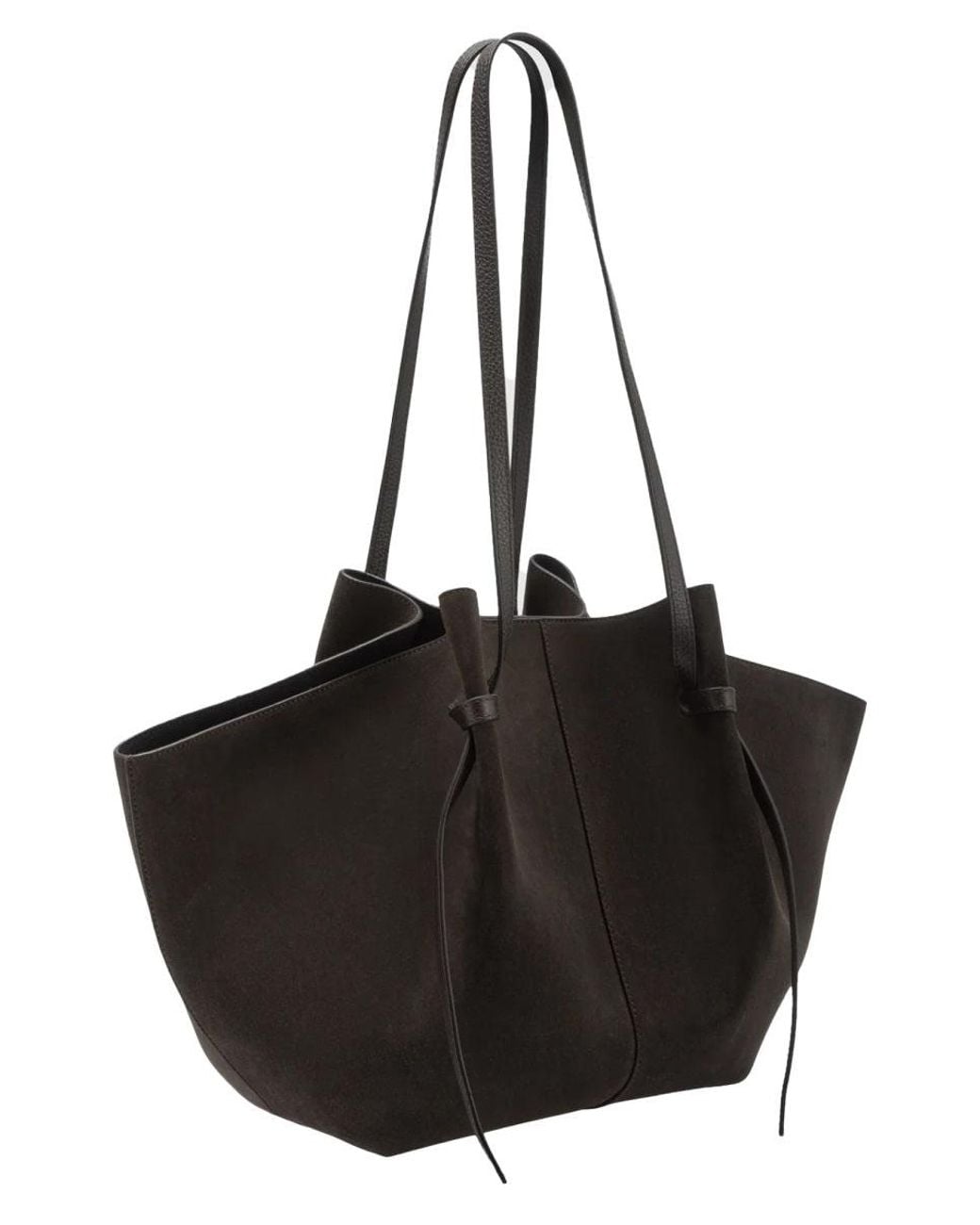 Yuzefi Black Large Suede Tote Bag