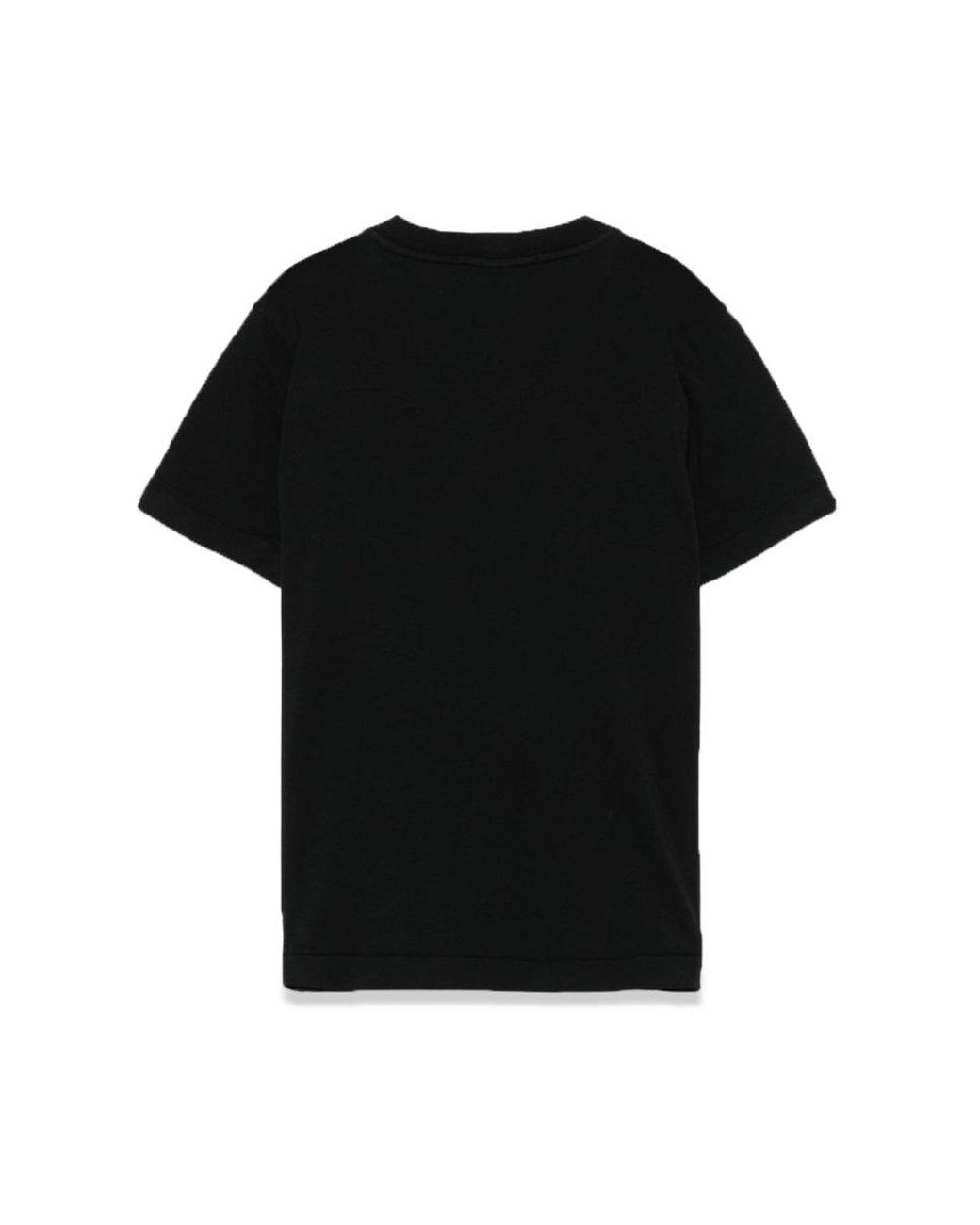 Stone Island Black T-Shirt Con Logo