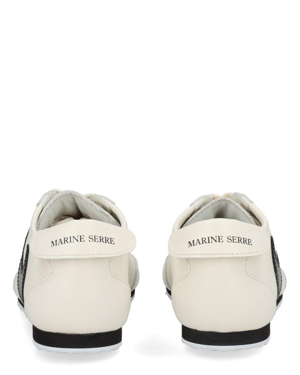 MARINE SERRE White Leather Sneaker