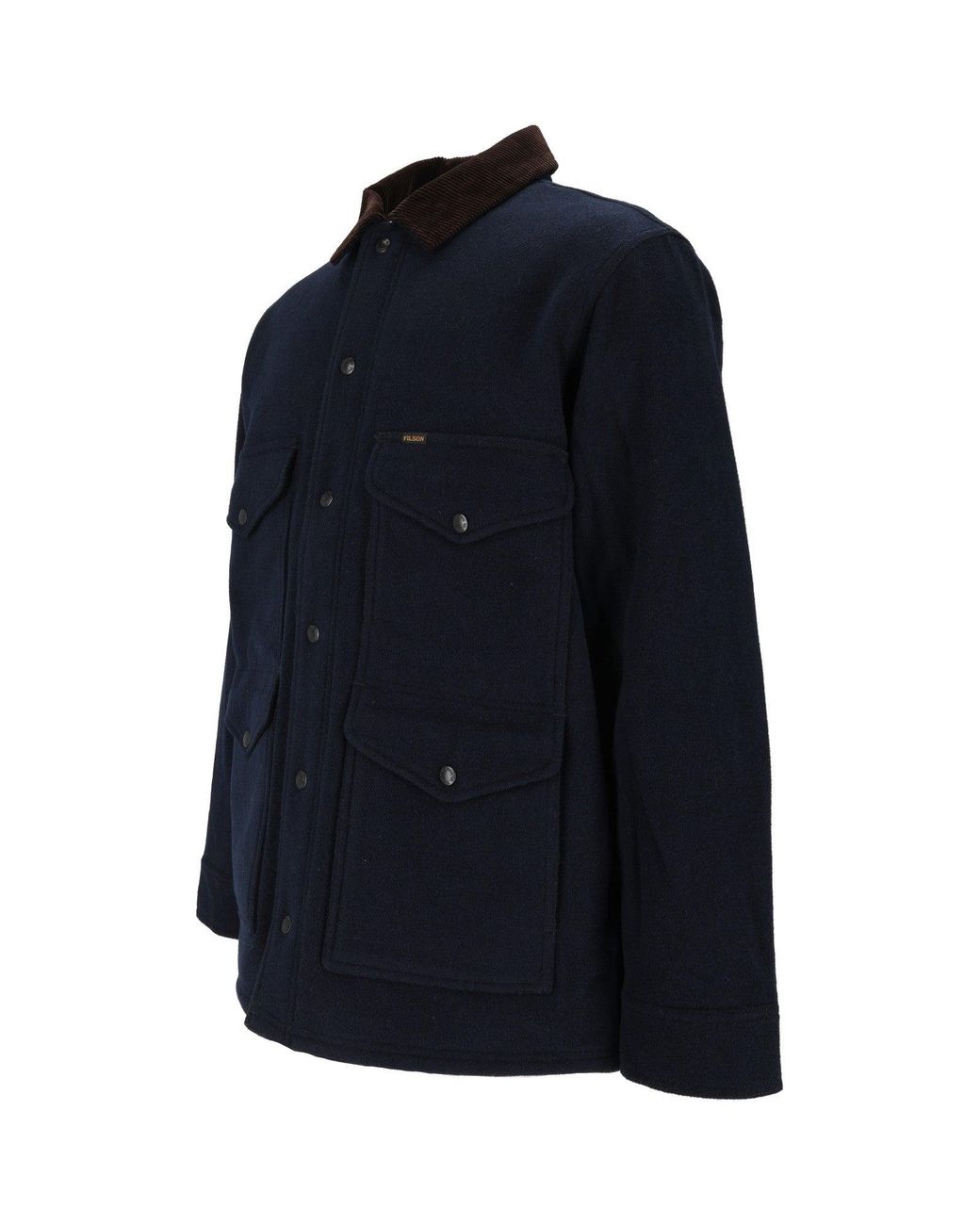 Filson Blue Corduroy-Collar Spokane Insulated Cruiser Jacket
