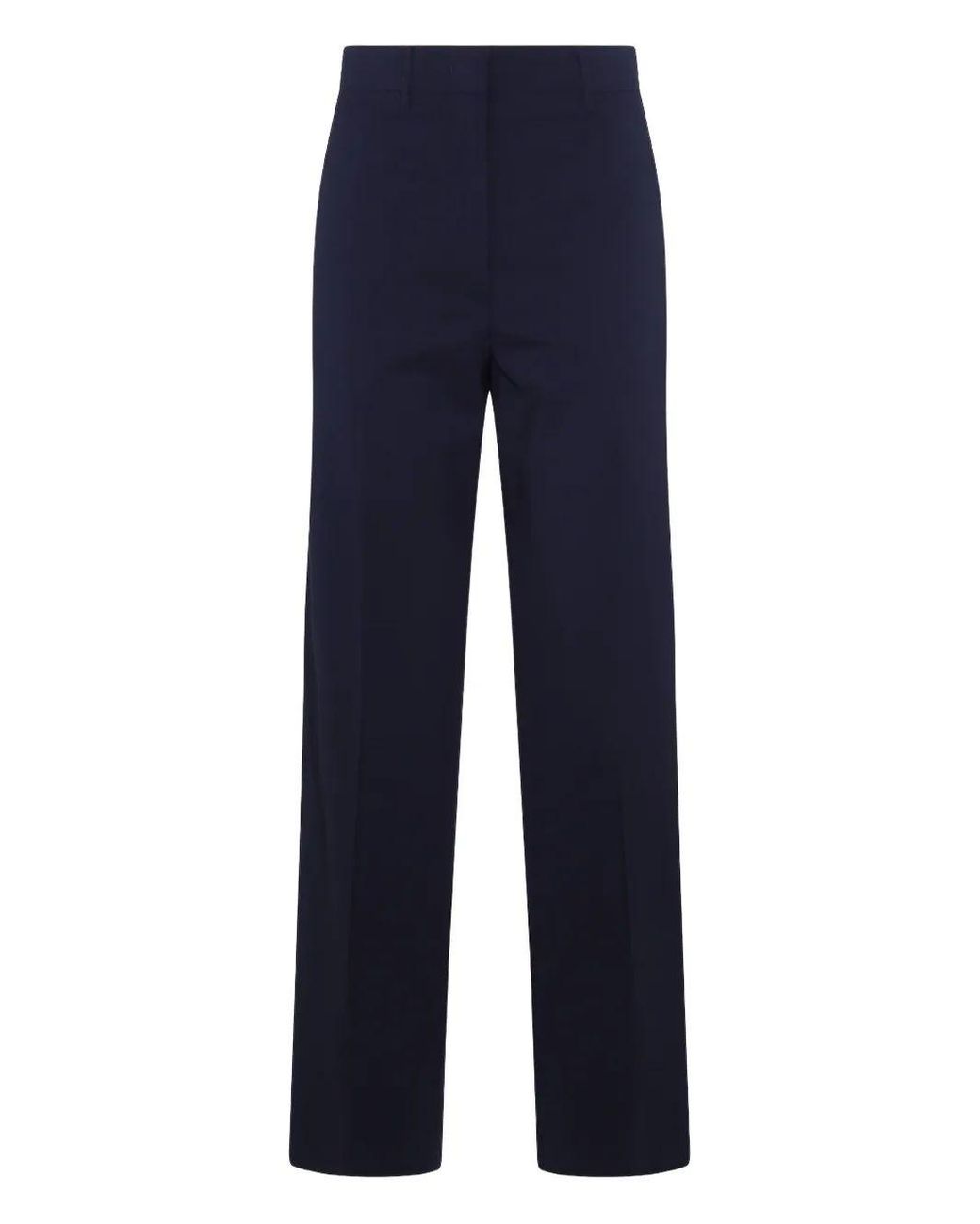 Miu Miu Blue Straight Flat Front Pant