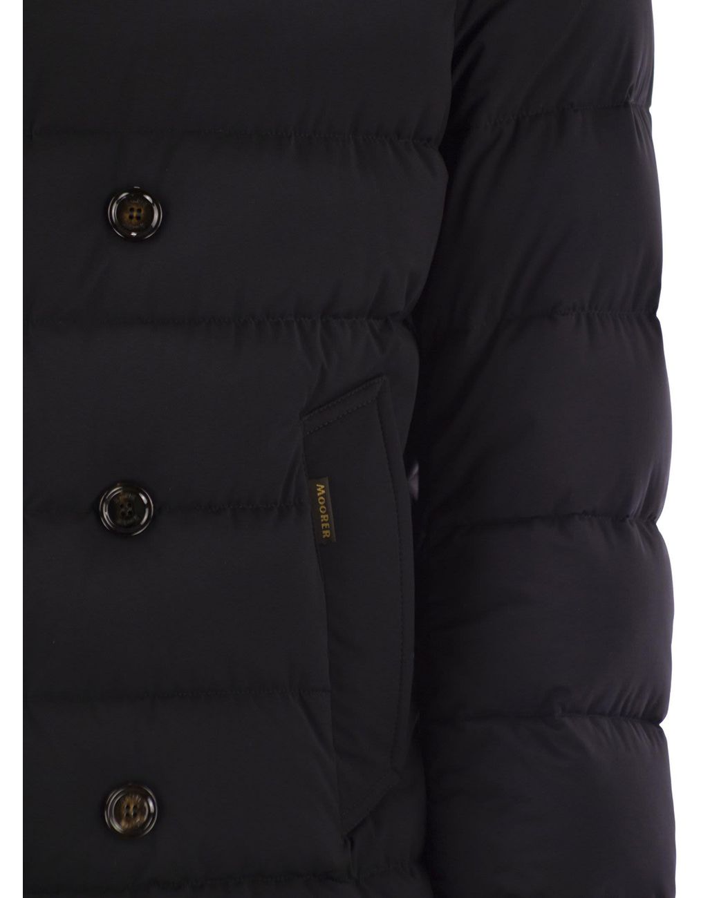 Moorer Black Florio Kn Double Breasted Down Jacket for men