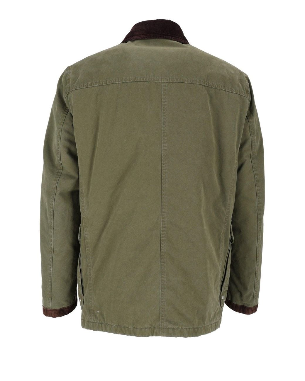Fay Green Washed Casual Jacket With Accents for men