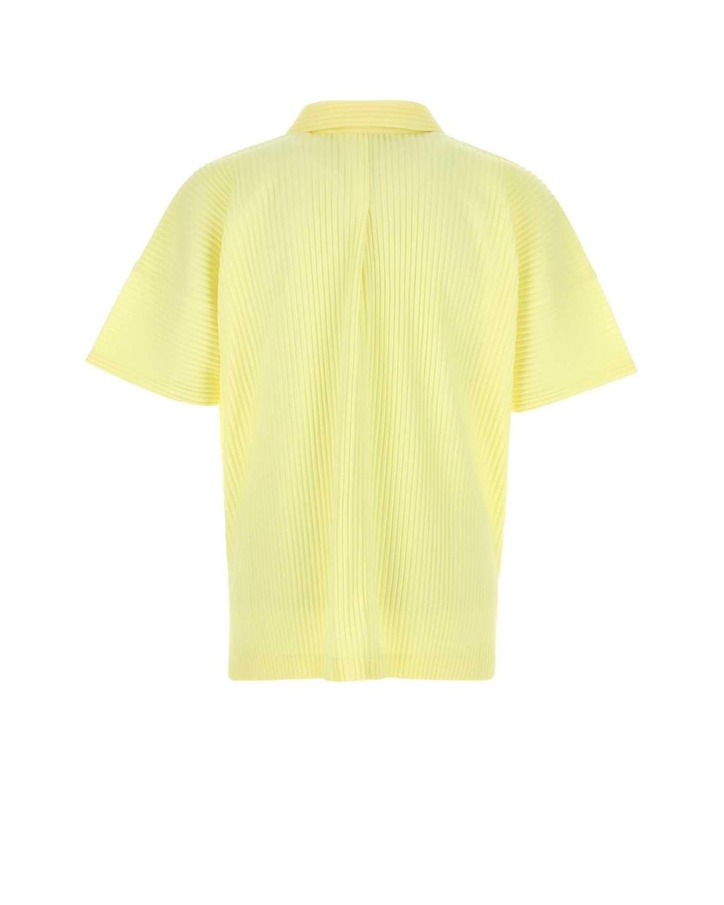 Homme Plissé Issey Miyake Yellow Homme Plissé Pleated Polyester Shirt For for men