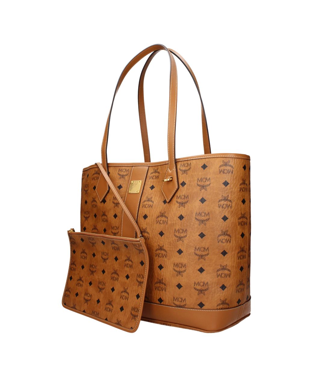 MCM Brown Shoulder Bags New Liz /Cognac Woven Fabric Other