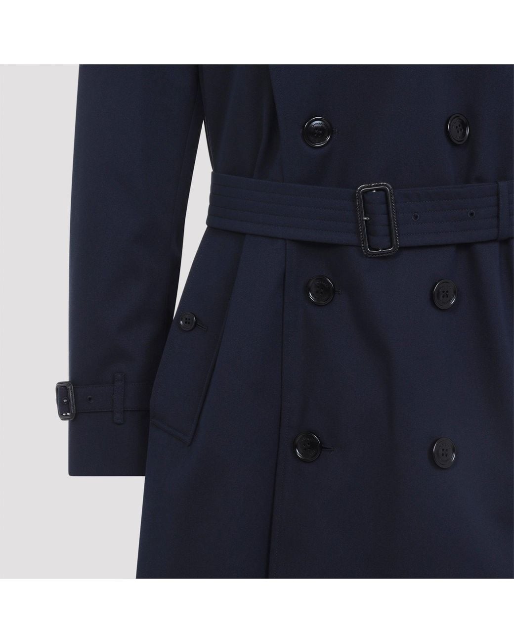 Burberry Blue Coal Kensington Trench Coat for men