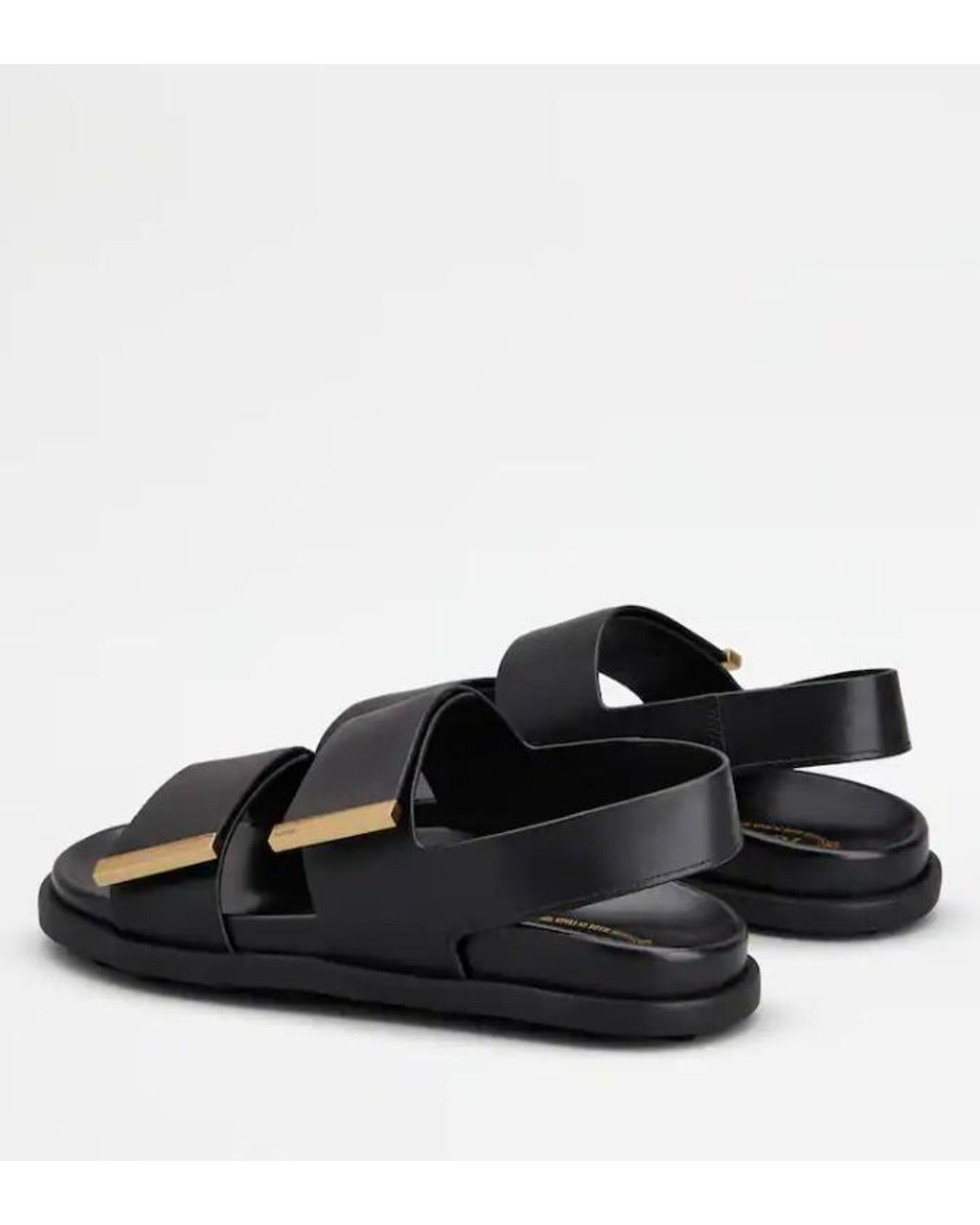 Tod's Black Leather Sandal