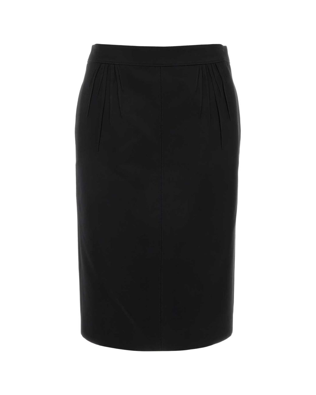 Saint Laurent Black Fitted Leather Dress