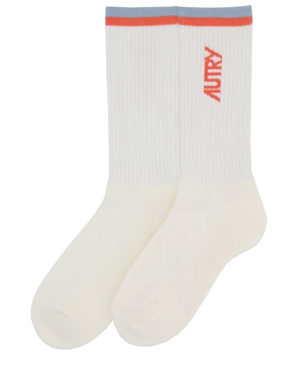 Autry White Socks With Logo