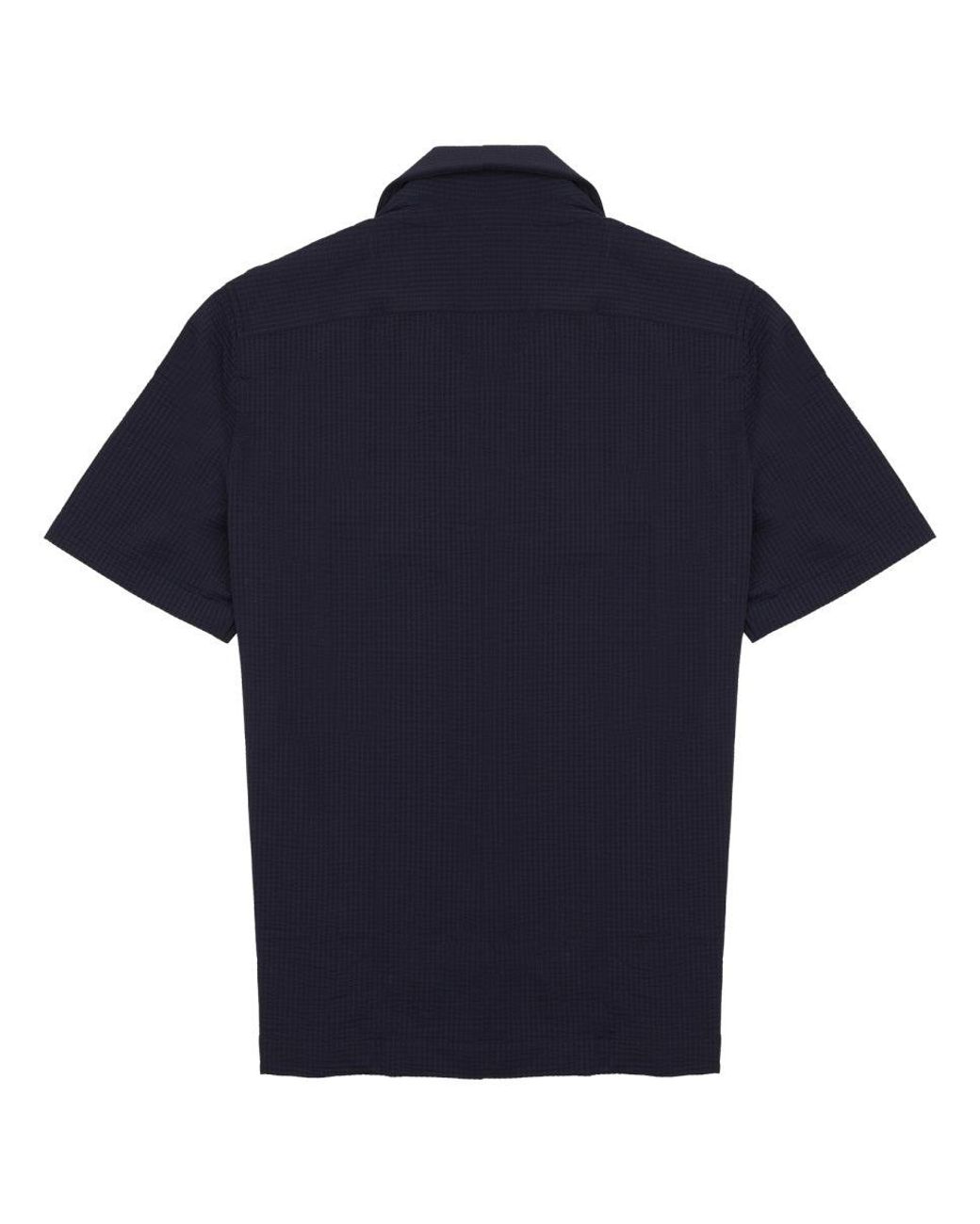 ARCHIVIUM BE UPDATED Blue Shirt With Bowling Collar for men