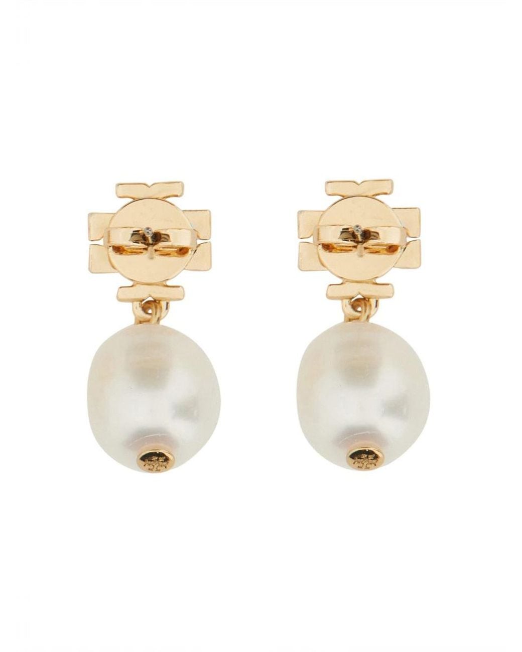Tory Burch Metallic Tone Brass Earrings