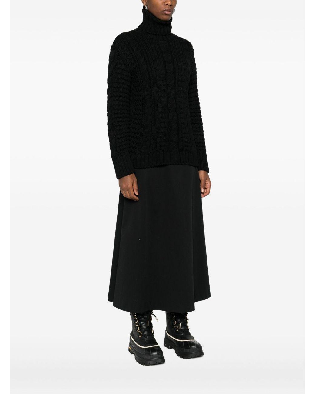 Moncler Genius Black Wool Turtle-Neck Sweater