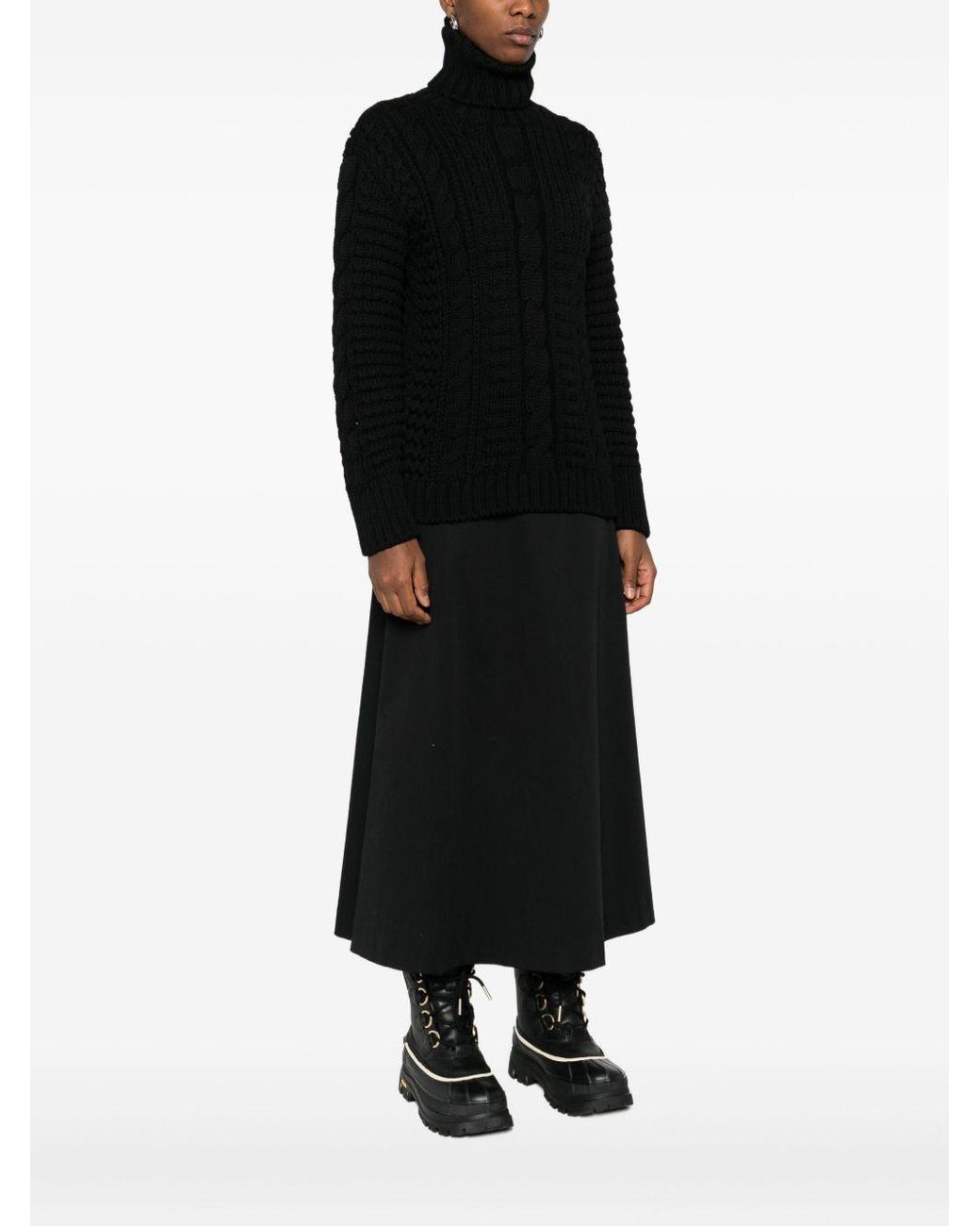 Moncler Genius Black Wool Turtle-Neck Sweater