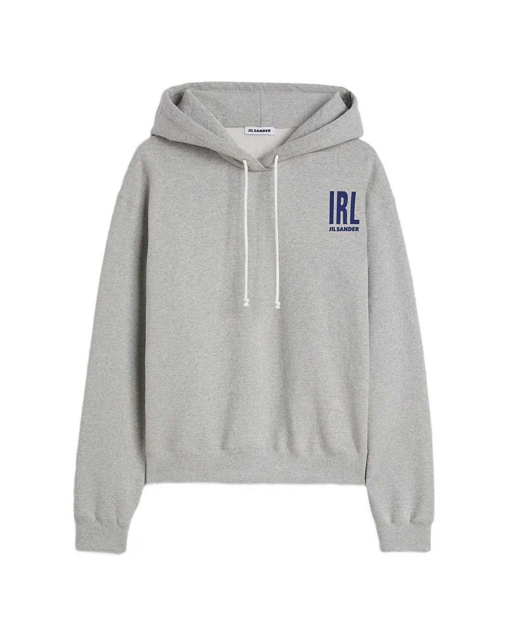 Jil Sander Gray Logo-Print Sweatshirt for men