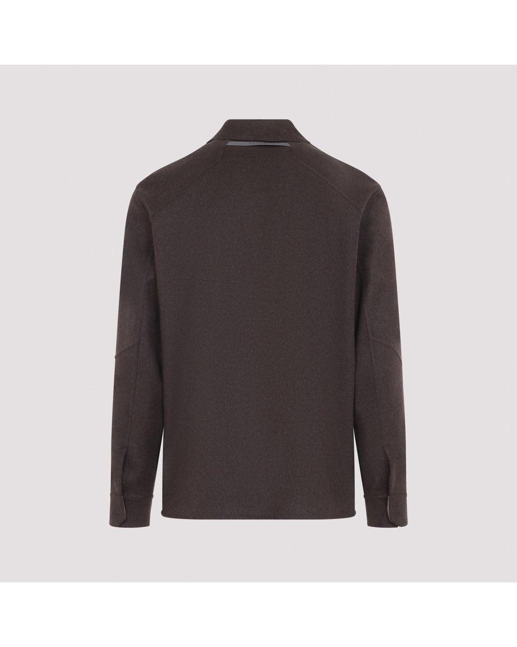 Sease Brown Wool-Blend Shirt Jacket