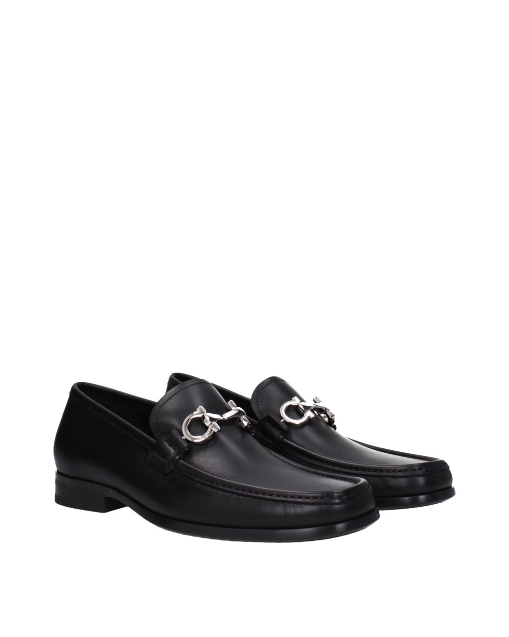 Ferragamo Black Chris Moccasins Leather