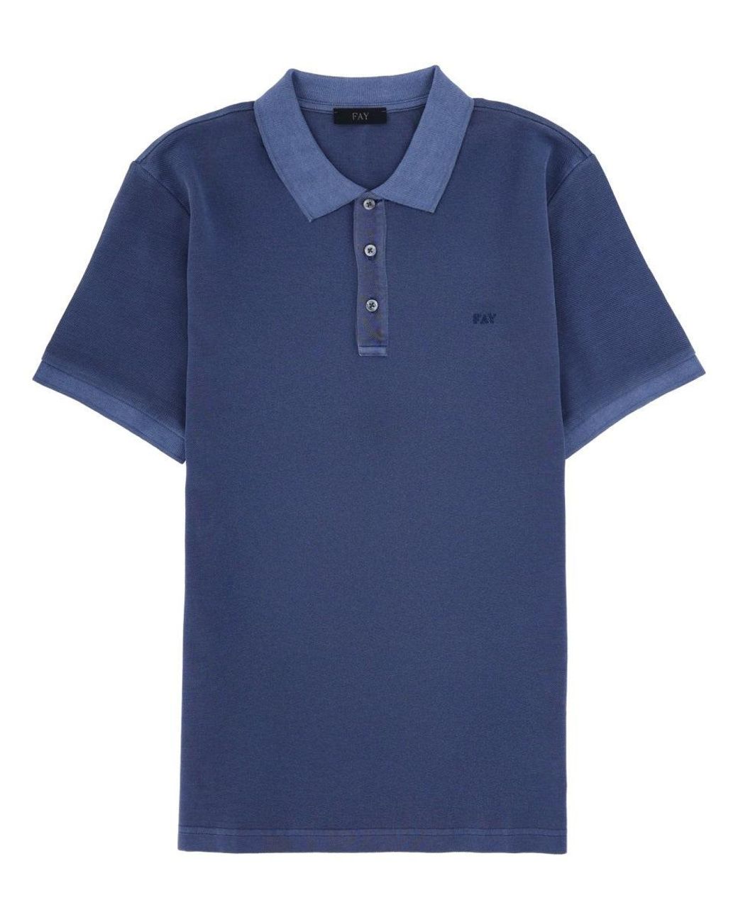 Fay Blue Polo With Logo for men
