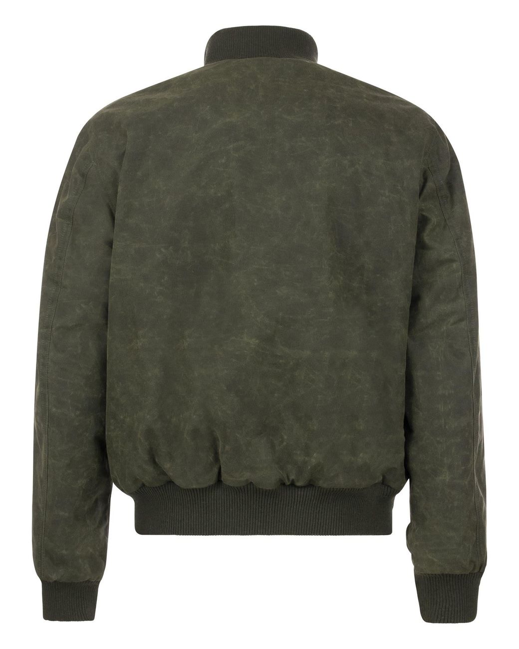 Manifattura Ceccarelli Green Water Repellent Cotton Bomber Jacket for men