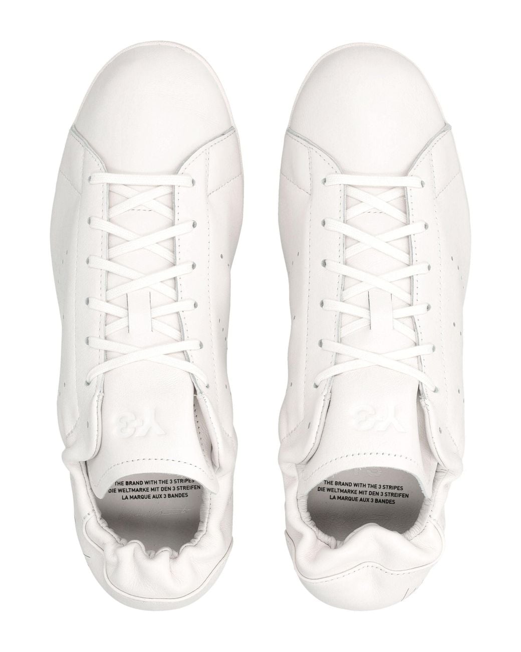 Y-3 White Stan Smith Lo Pro Leather Sneakers