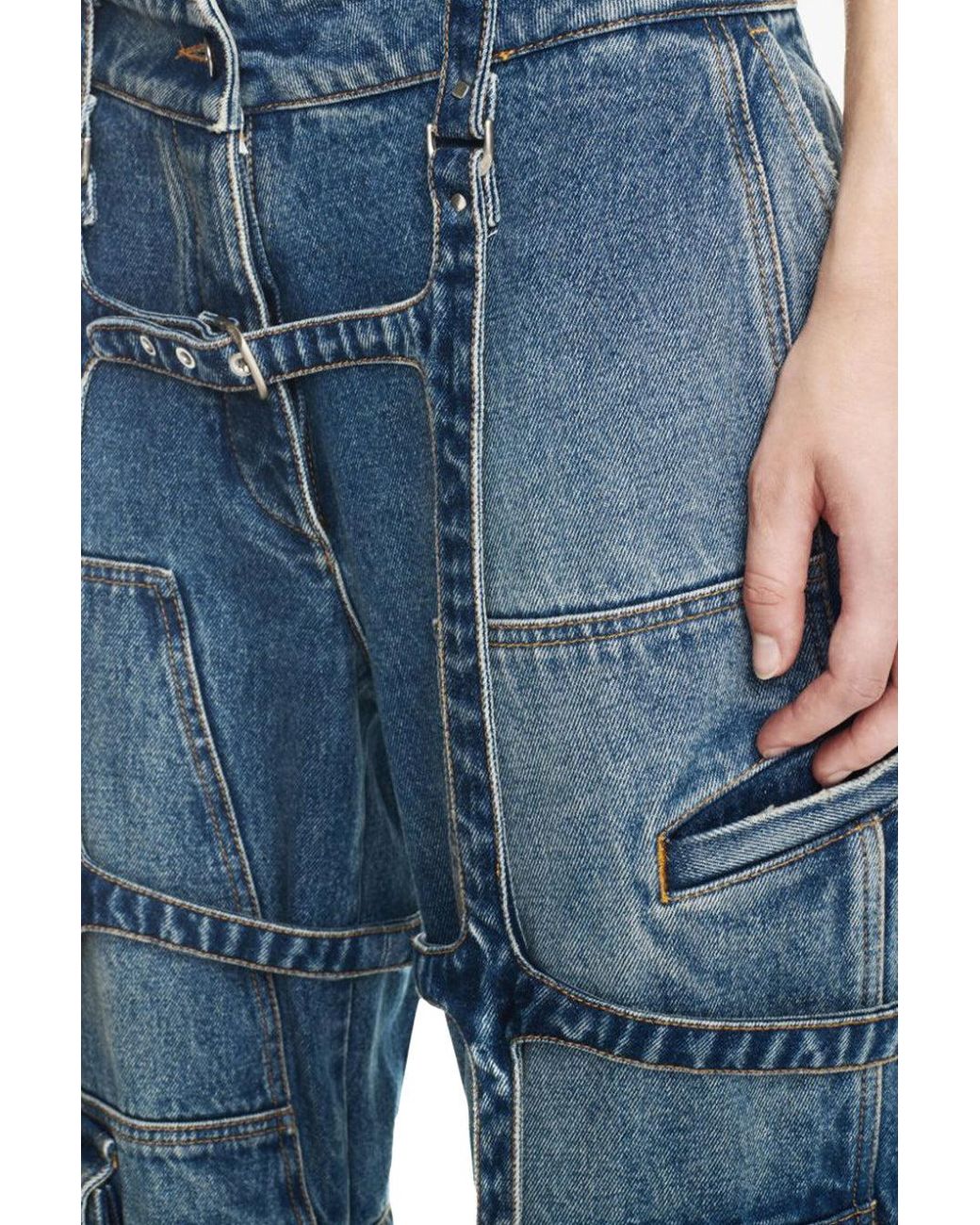 Off-White c/o Virgil Abloh Blue Wide Jeans
