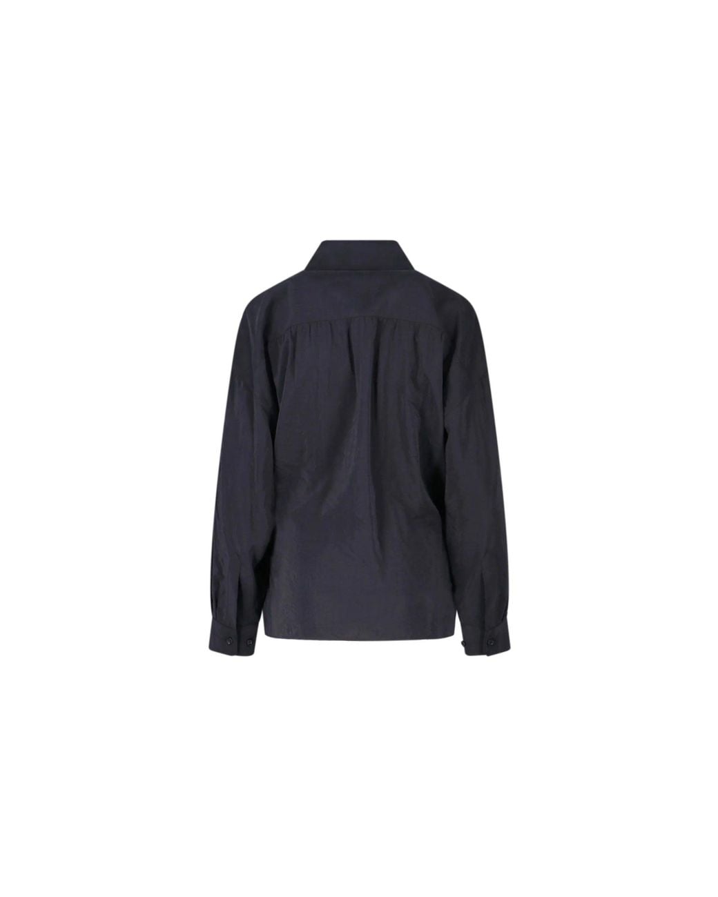 Lemaire Blue Twisted Silk Shirt