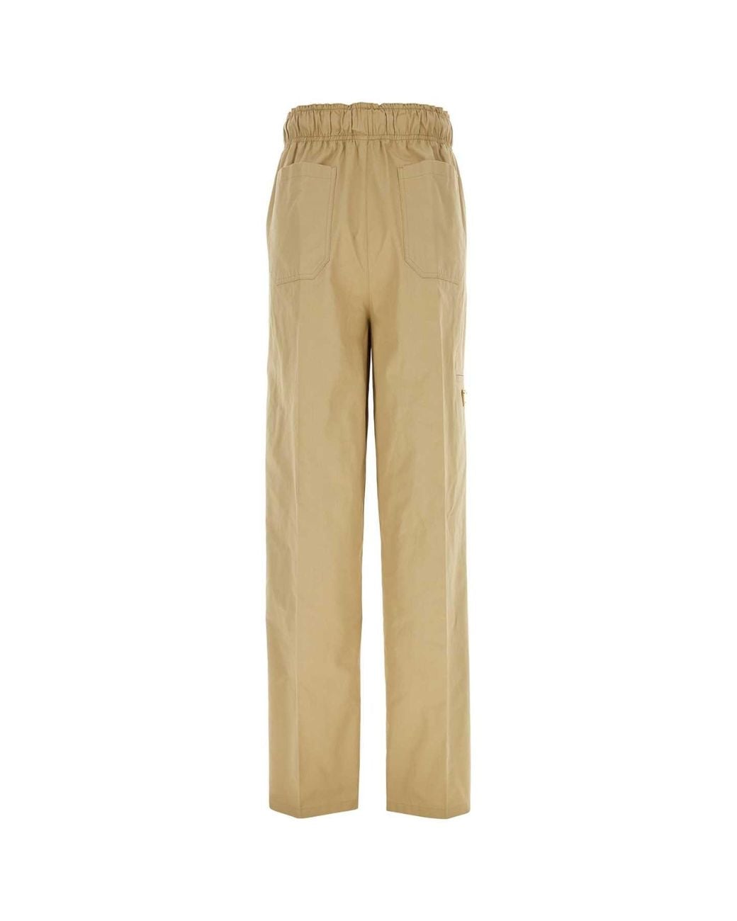 Prada Natural Cotton Wide-Leg Pant