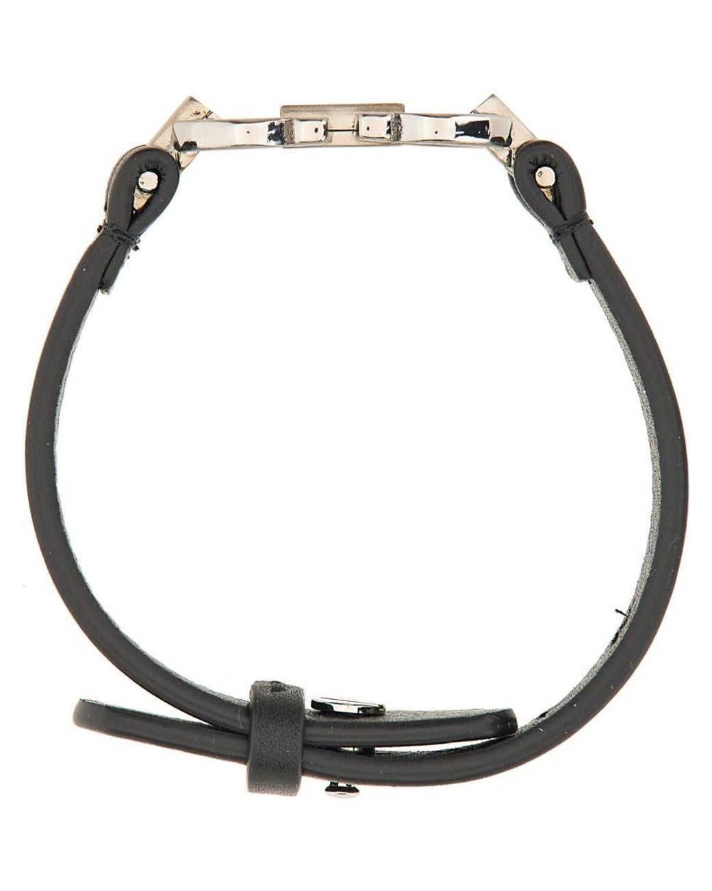 Ferragamo Black Bracelet With Double "Hooks" for men