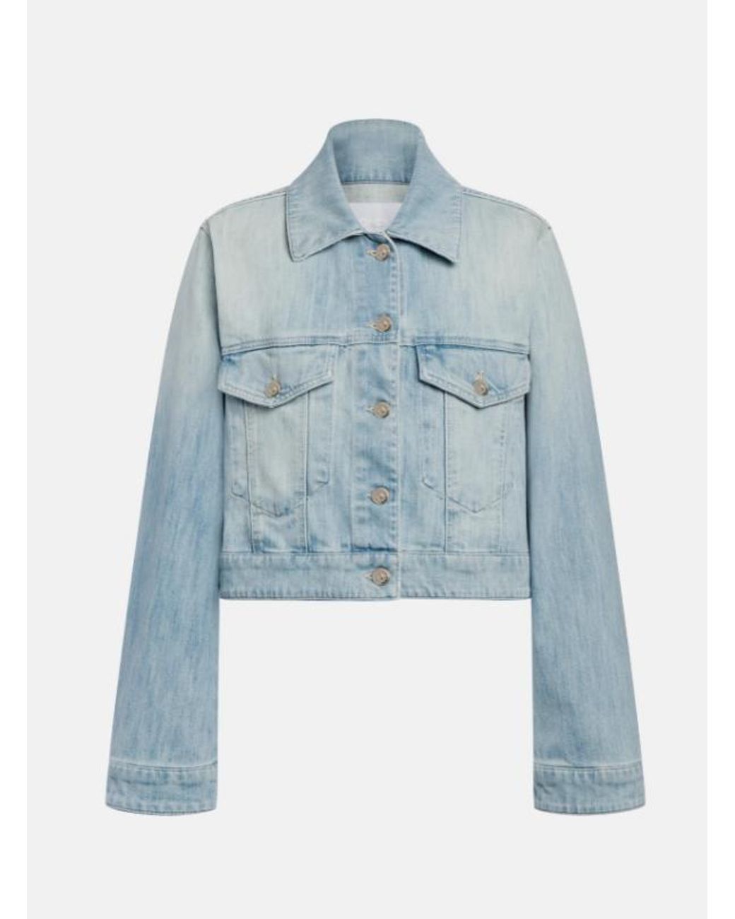 Dondup Blue Denim Stretch Regular Jacket