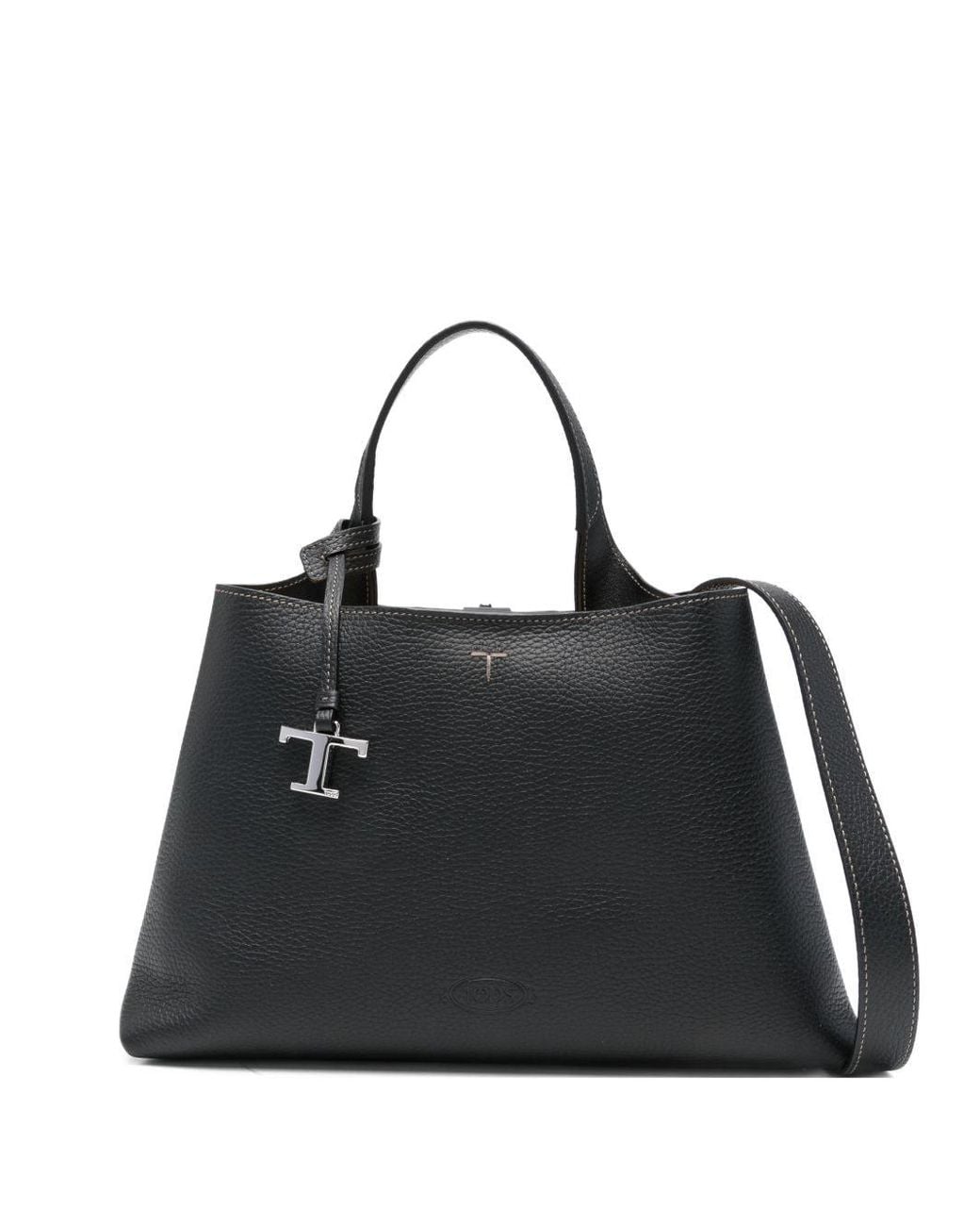 Tod's Black Small Leather Tote Bag