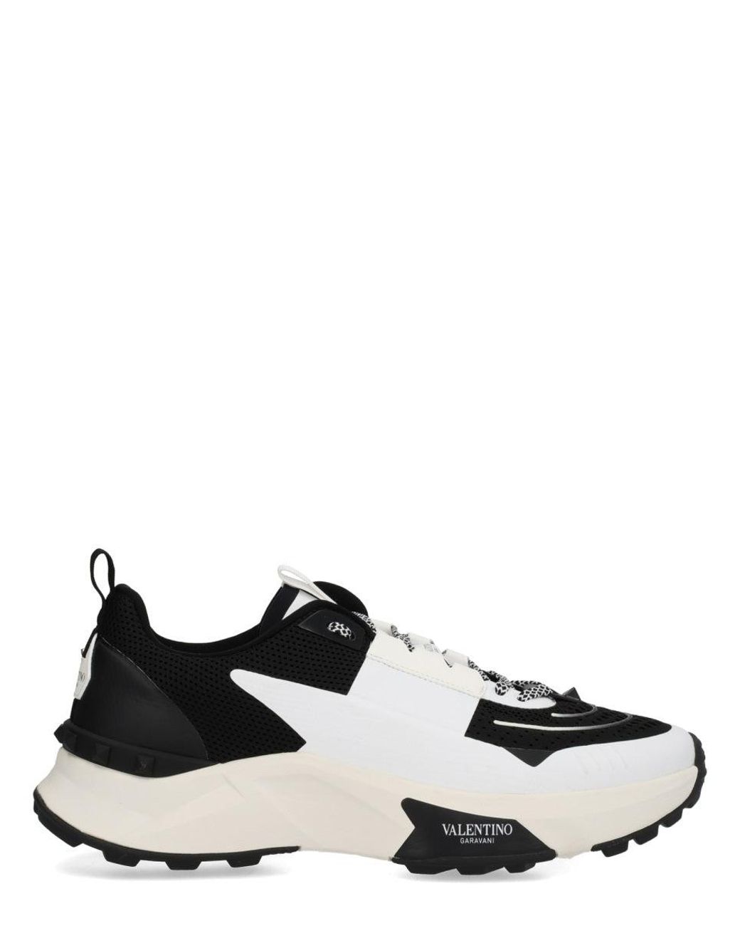 Valentino Garavani Black Leather Low-Top Sneakers for men