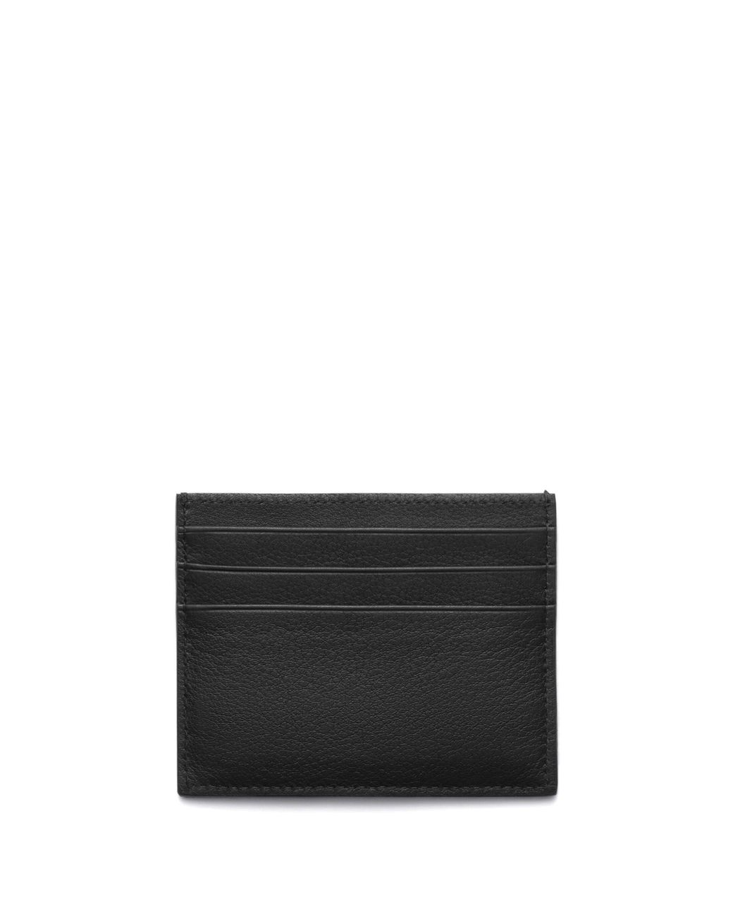 Prada Black Logo-Stamp Leather Card Holder for men