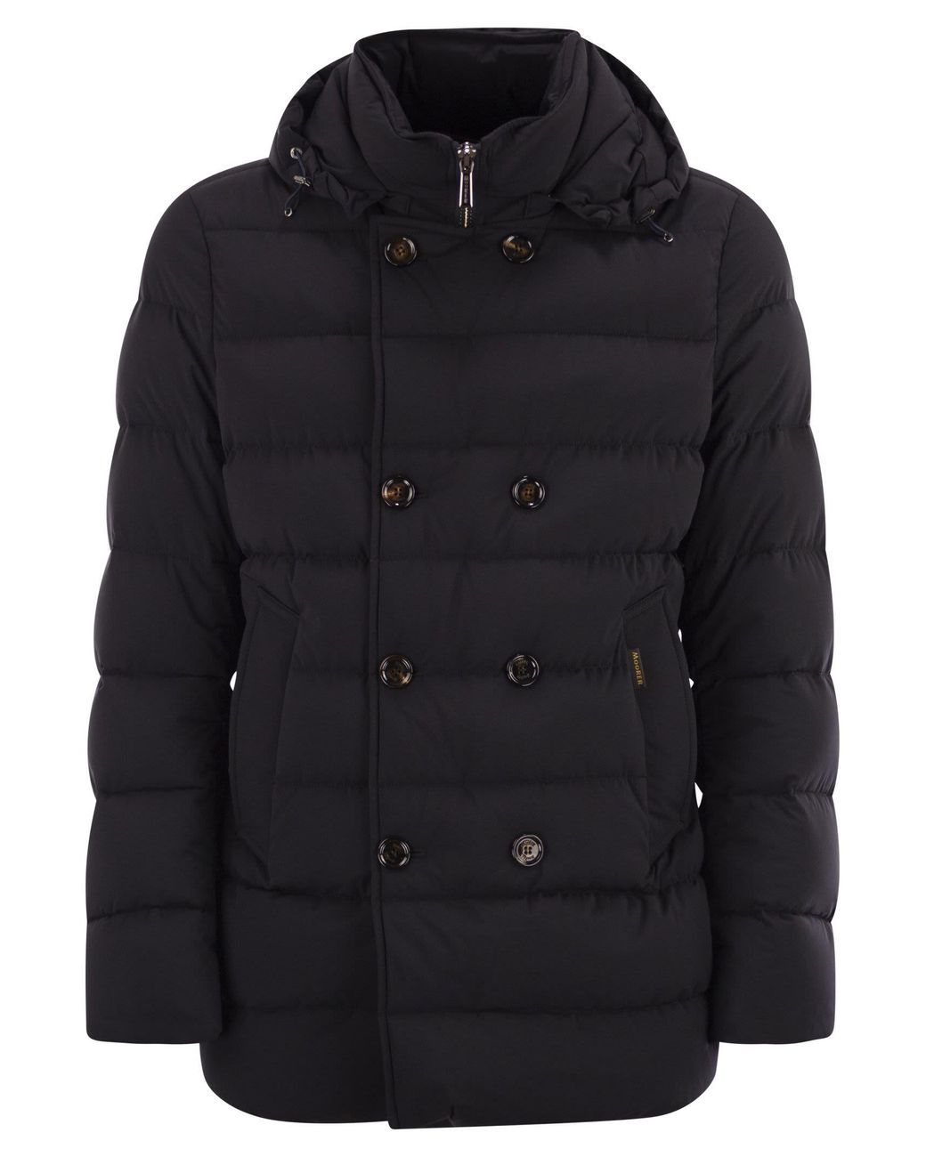 Moorer Black Florio Kn Double Breasted Down Jacket for men