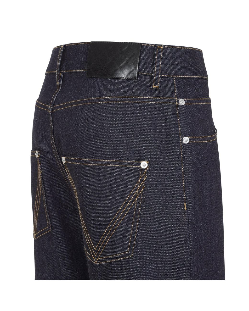 Bottega Veneta Blue Raw Straight Denim
