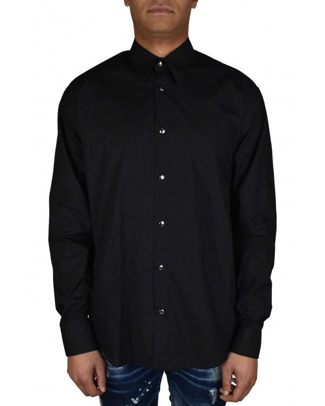 Roberto Cavalli Black Tiger Print Casual Shirt for men