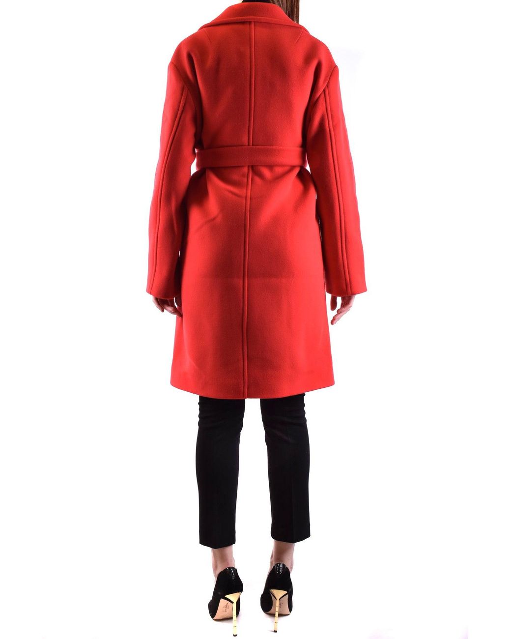 Pinko Red Belted Coats