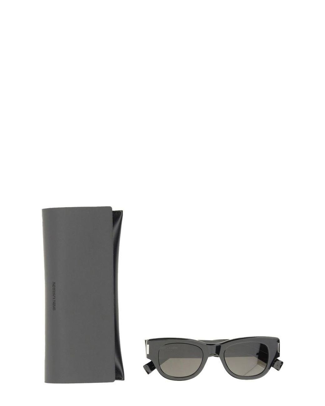 Saint Laurent White Aviator Frame Sunglasses Nylon