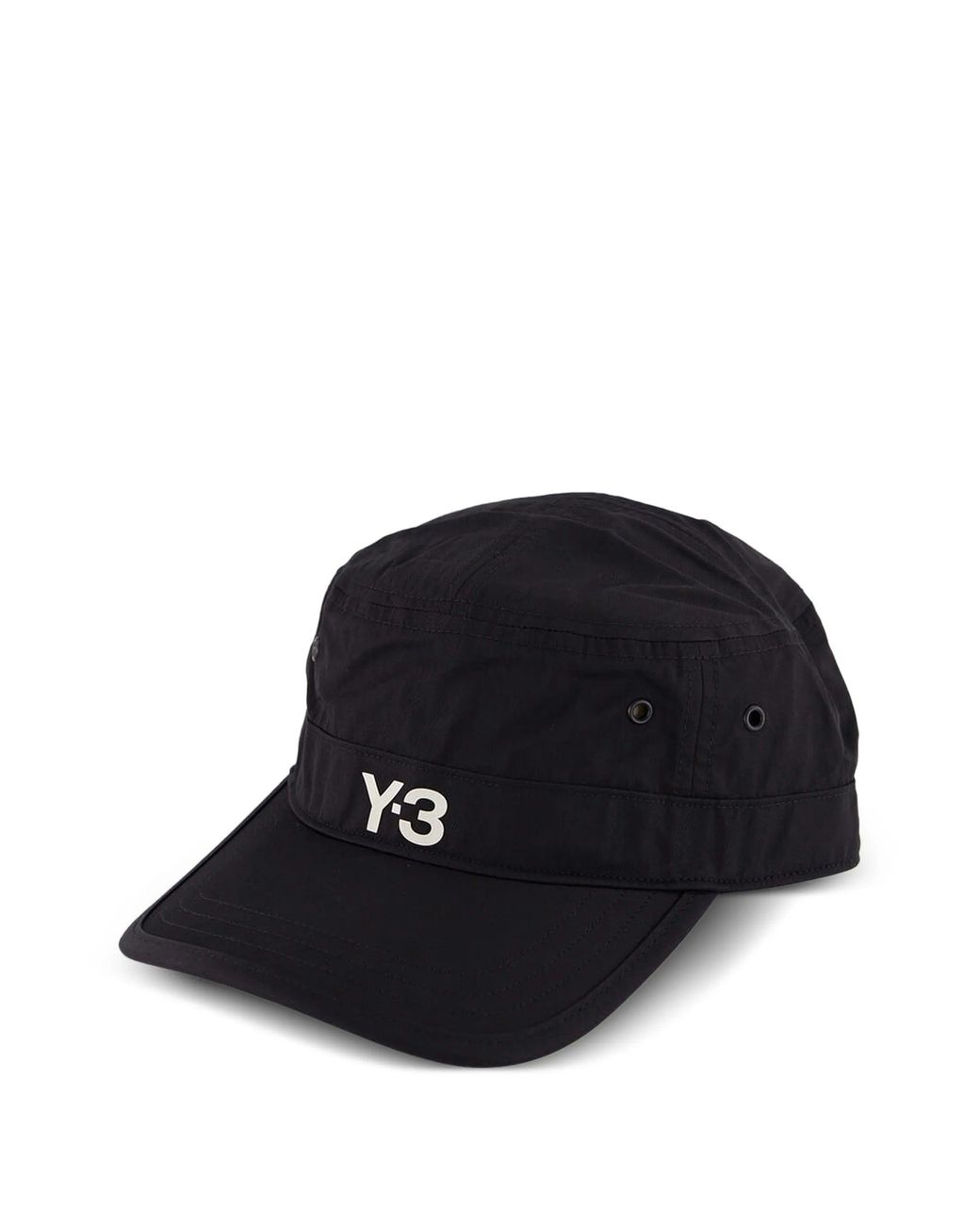 Y-3 Black Baseballkappe Mit Logo-Print