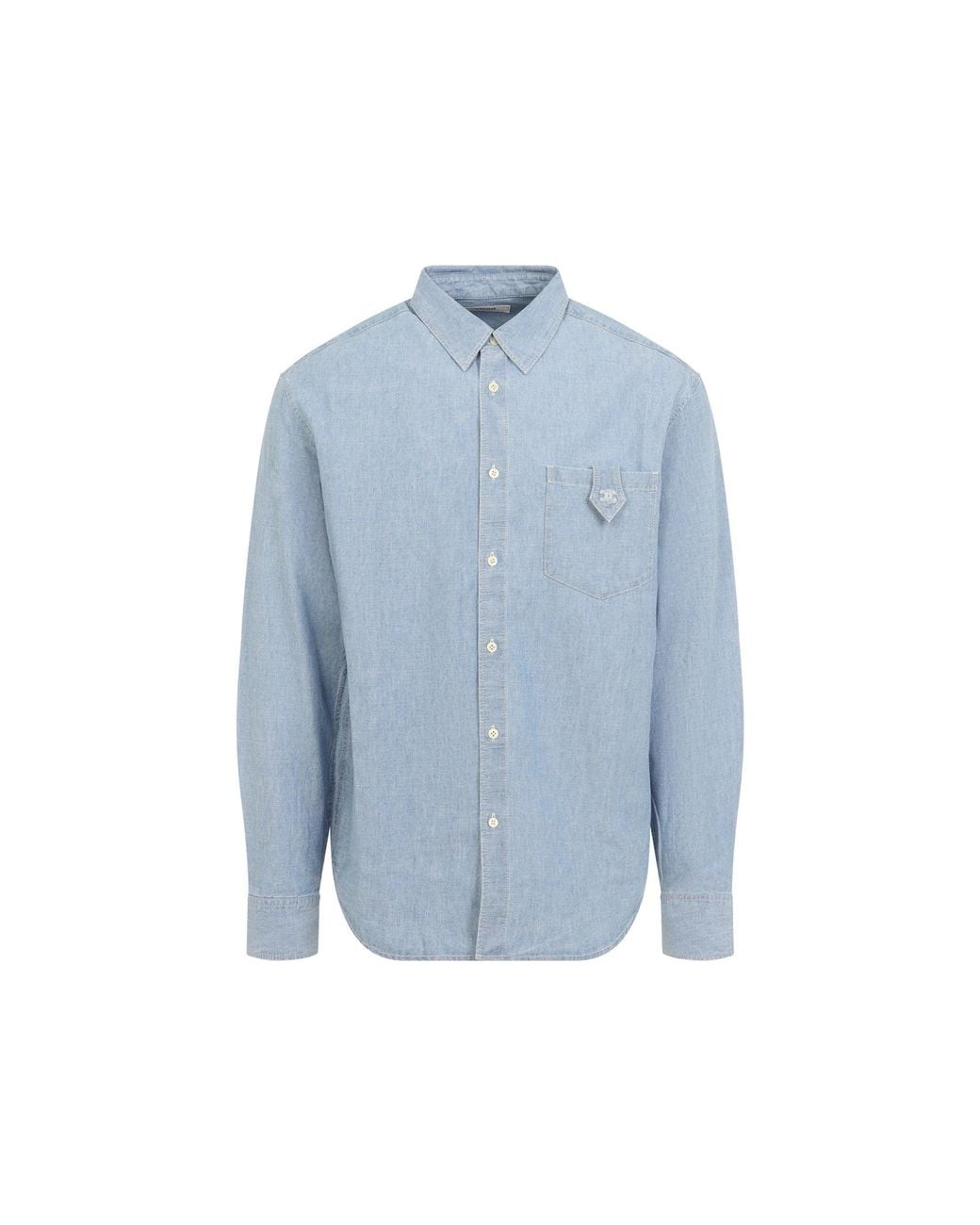 Céline Blue Loose Cotton Shirt