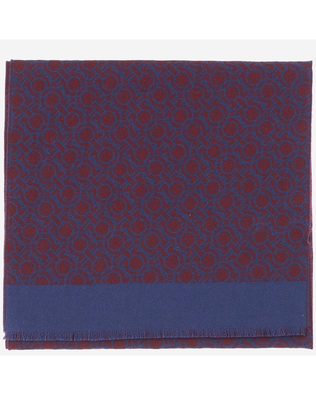 Ferragamo Purple Wool Scarf With Hooks