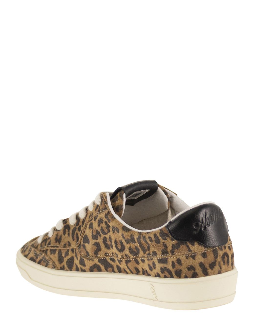 Autry Brown Windscape Suede Trainers With Animal Print