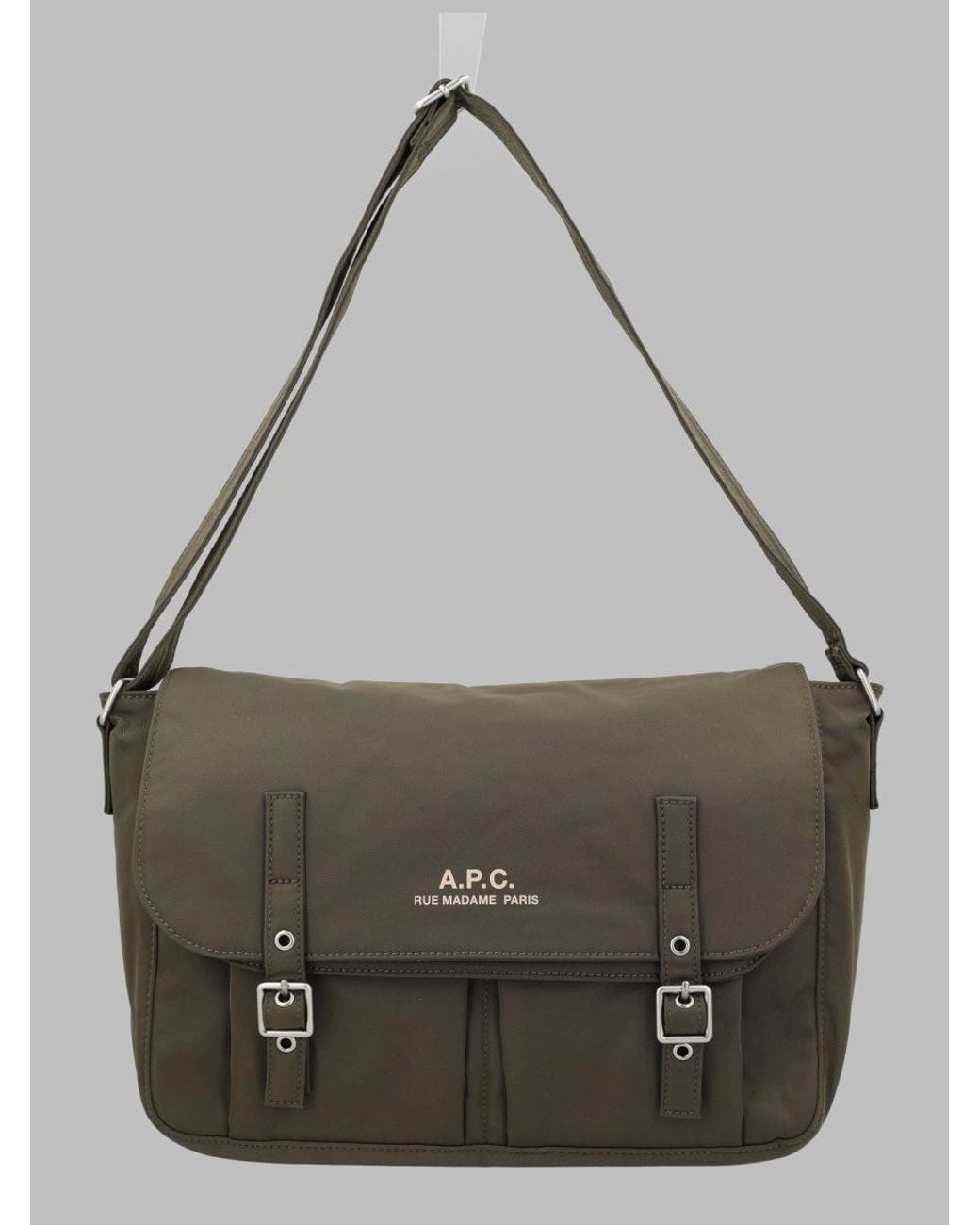 A.P.C. Gray A. P.C. Mini Shoulder Bag for men