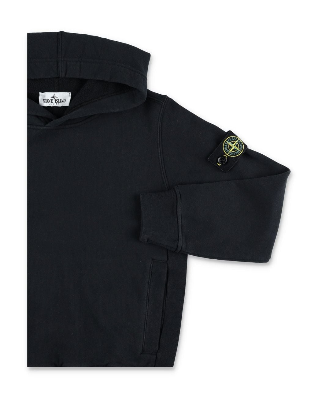 Stone Island Blue Junior Hooded Sweatshirt