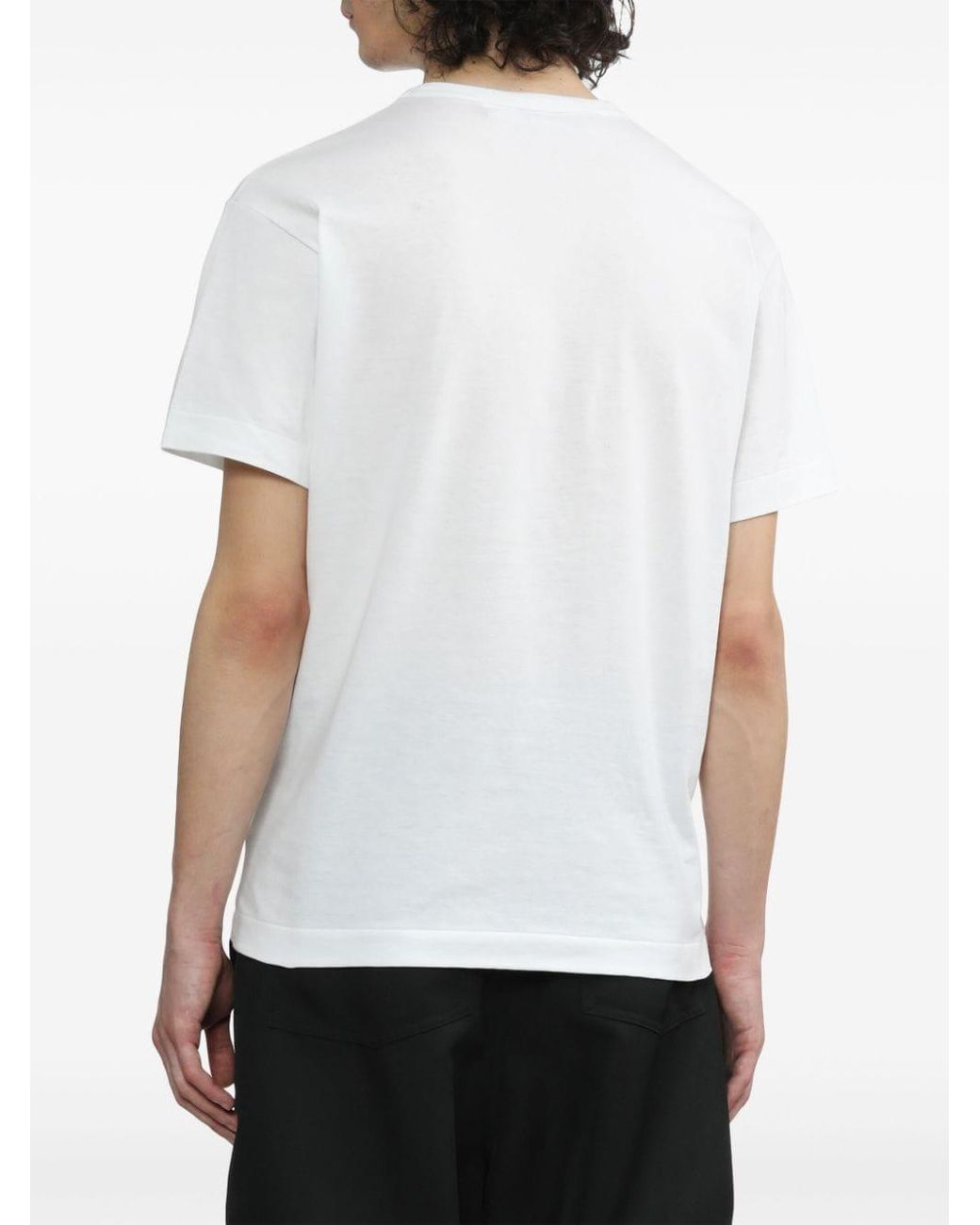 Comme des Garçons White Heart Cotton T Shirt