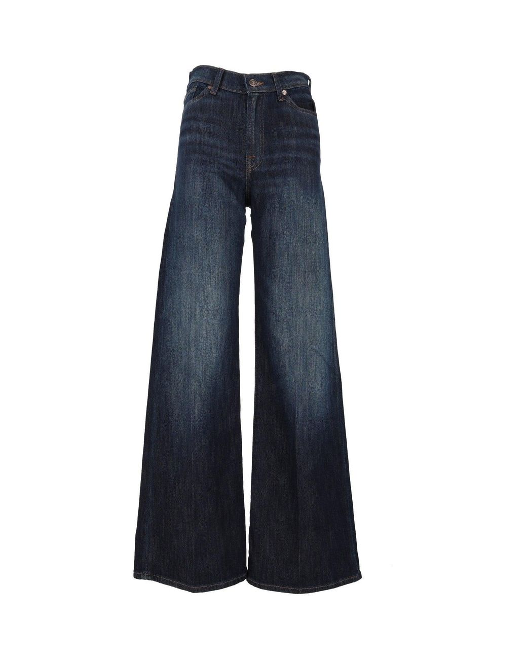 7 For All Mankind Blue Lotta Tailorless Deep Sea
