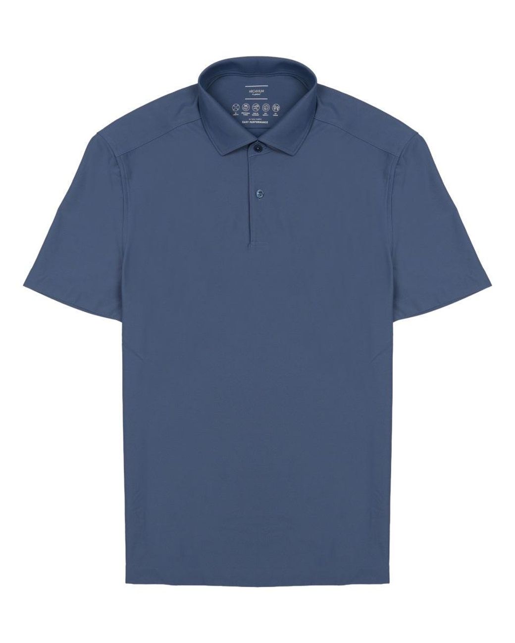 ARCHIVIUM BE UPDATED Blue Polo A Manica Corta