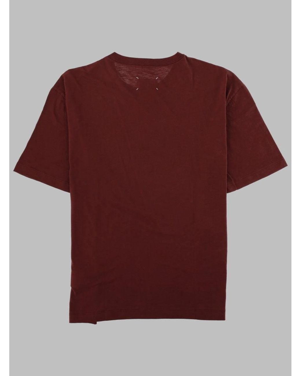 Maison Margiela Red T Shirt Con Stampa