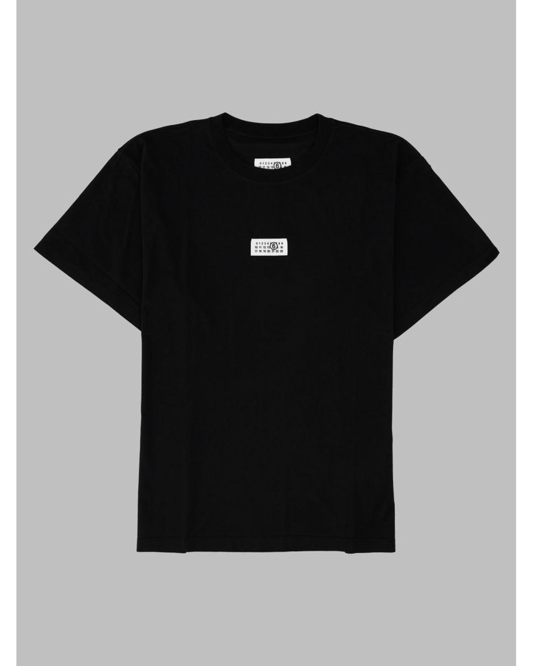 MM6 by Maison Margiela Black T Shirt Con Logo