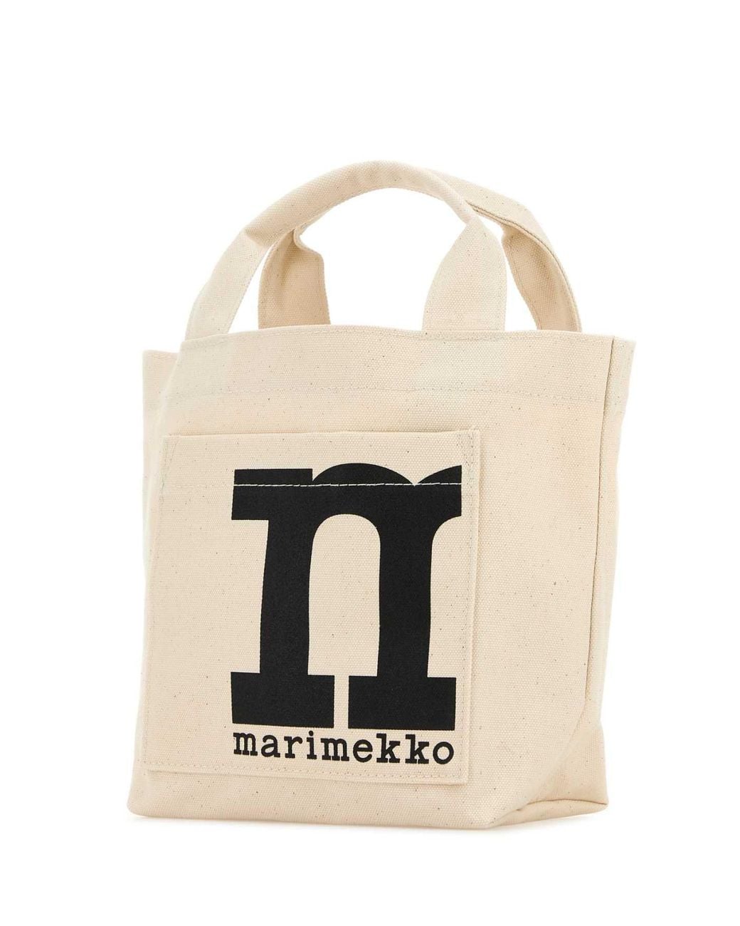 Marimekko Black Melange Sand Canvas Shopping Bag