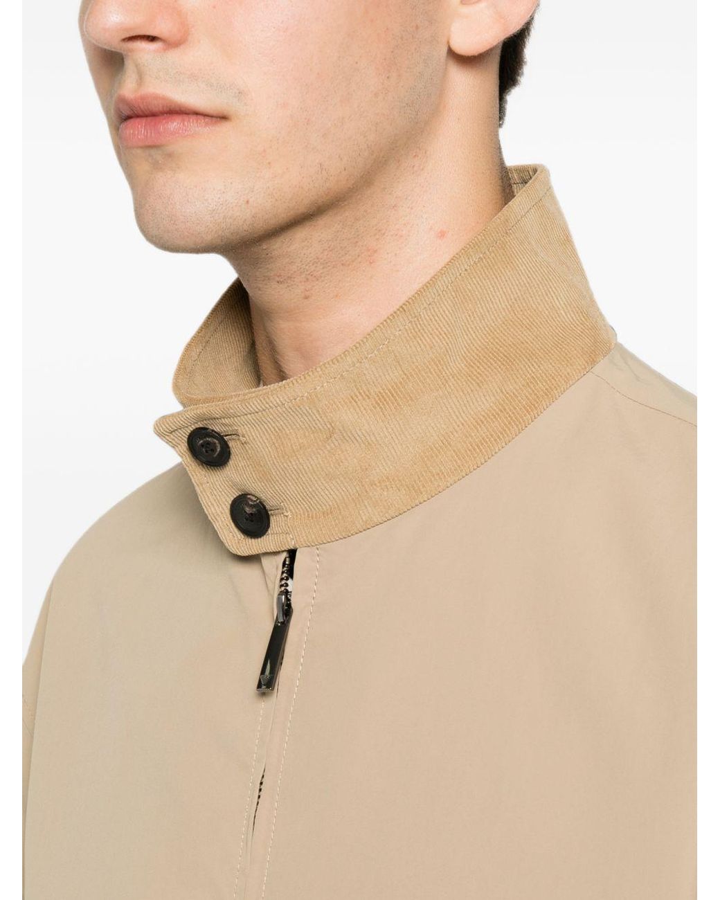 Emporio Armani Natural Nylon Bomber Jacket