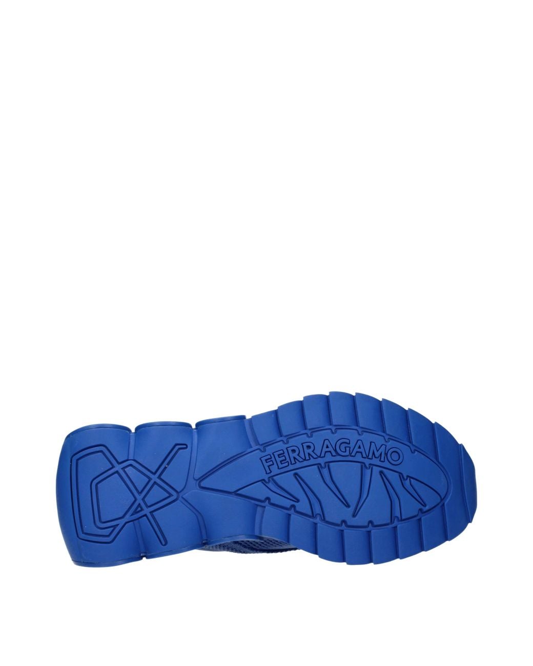 Ferragamo Blue Sneakers Nima Knit Fabric